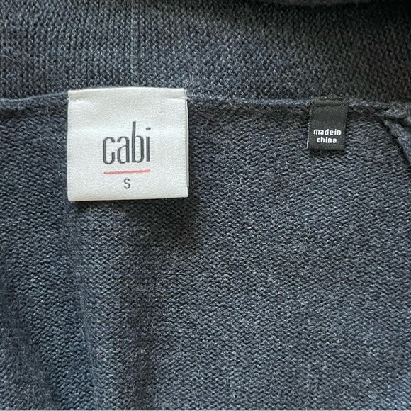 Cabi Open Cardigan Sweater with Key-hole back design in dark Navy Blue. Size S. - Picture 5 of 9